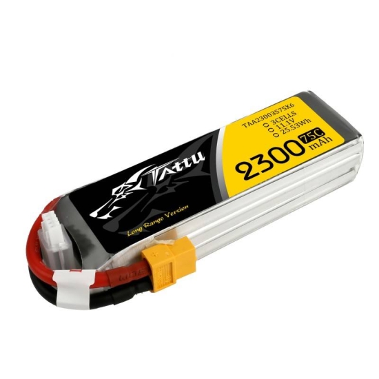 Akumulator TATTU 2300mAh 11.1V 75C 3S1P Lipo z XT60