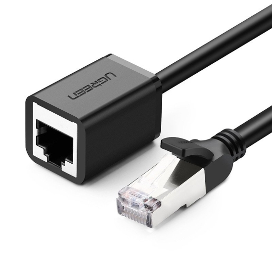 Kabel sieciowy UGREEN   NW112 przedłużacz Ethernet RJ45, Cat. 6, FTP, z metalową wtyczną 2m, (czarny)