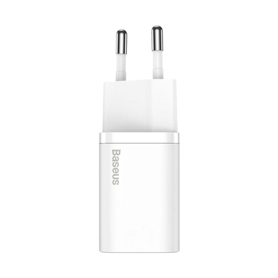 Ładowarka sieciowa Baseus Super Si Quick Charger 1C 25W z przewodem USB-C do USB-C 1m (biała)