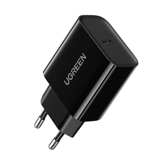 Ładowarka sieciowa EU UGREEN  CD137 USB-C, 20W, PD3.0 (czarna)