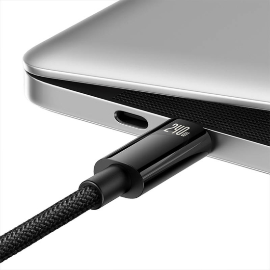 Kabel USB-C do USB-C Baseus Tungsten Gold 240W 2 m (czarny)