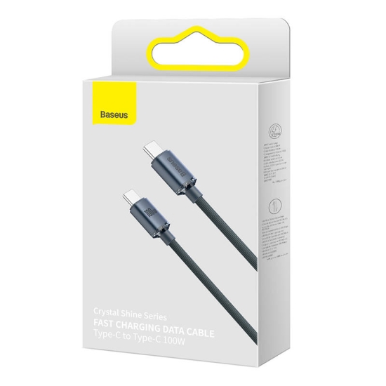 Kabel USB-C do USB-C Baseus Crystal Shine, 100W, 2m (czarny)