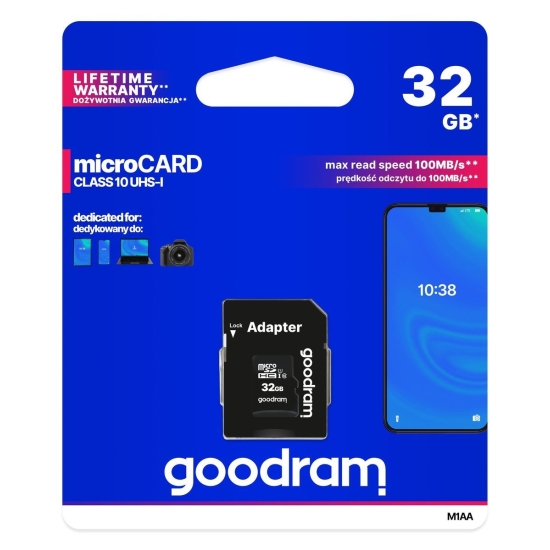 Karta pamięci Goodram microSD 32GB (M1AA-0320R12)