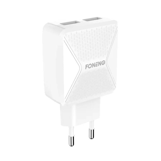 Ładowarka sieciowa Foneng EU35 2x USB z kablem USB do Lightning 2.4A (biała)
