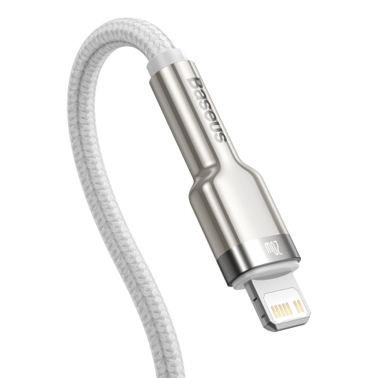 Kabel USB-C do Lightning Baseus Cafule, PD, 20W, 1m (biały)