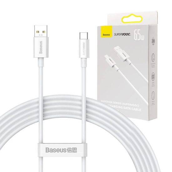 Kabel USB do USB-C Baseus Superior Series, 65W, 2m (biały)