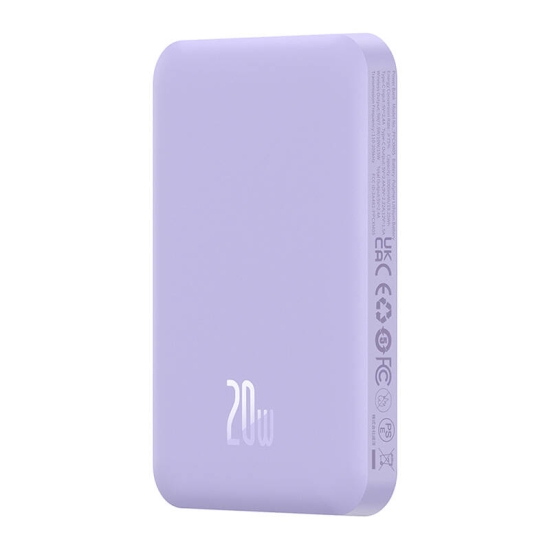 Magnetyczny mini powerbank Baseus 5000mAh 20W (fioletowy)