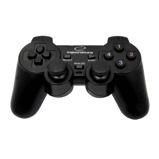 Gamepad przewodowy Esperanza EG102 (czarny)