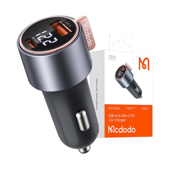 Ładowarka samochodowa Mcdodo CC-3690 75W 1*USB-A 1*USB-C