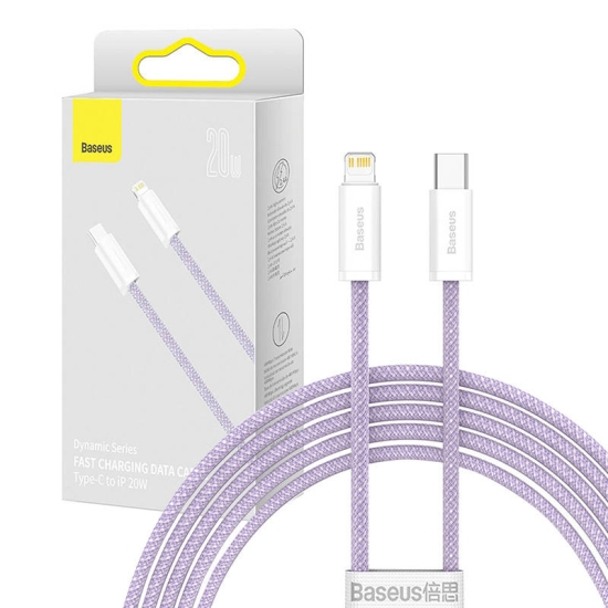 Kabel USB-C do Lightning Baseus Dynamic Series, 20W, 2m (fioletowy)