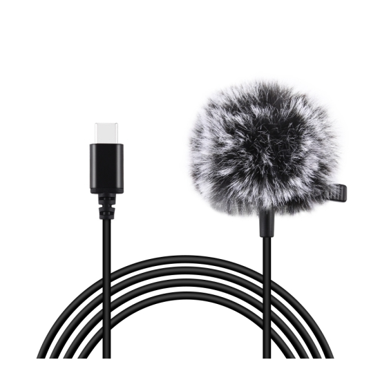 Mikrofon Jack Puluz krawatowy z klipsem PU425 1,5m USB-C