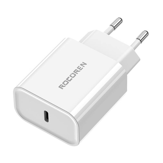 Ładowarka sieciowa Rocoren PD 20W USB-C (biała)