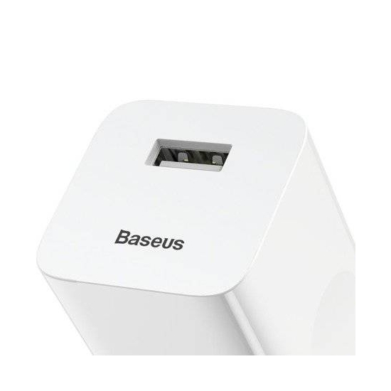 Ładowarka sieciowa Baseus Charging Quick Charger, USB, QC 3.0, 24W (biała)