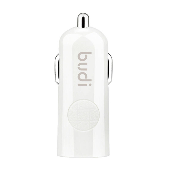 Ładowarka samochodowa LED Budi 1xUSB-A, 2.4A (biała)