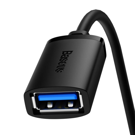 Przedłuzacz Baseus USB 3.0 męski do żeński, AirJoy series, 5m (czarny)