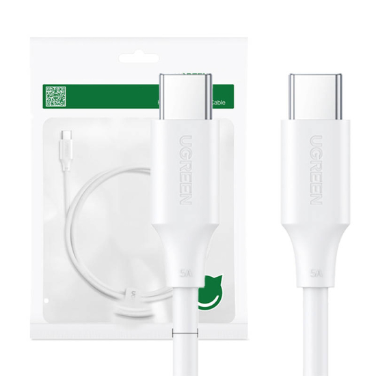 Kabel USB-C do USB-C UGREEN   US5621.5m, 5A, 100W (biały)