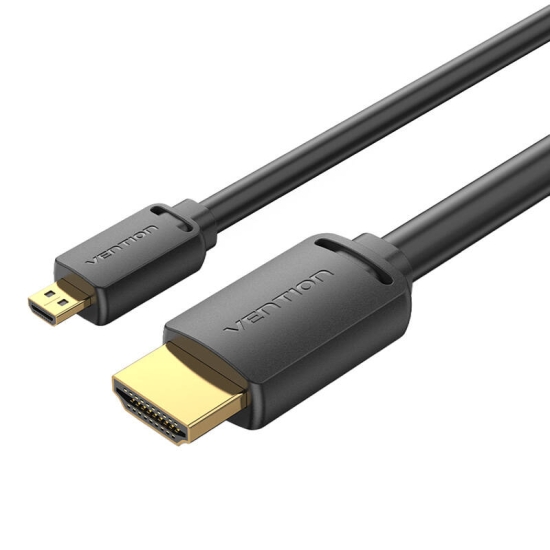 Kabel HDMI-D męski do HDMI-A męski Vention AGIBG 1,5m, 4K 60Hz (czarny)