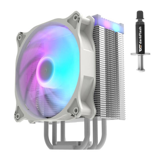 Chłodzenie aktywne do procesora Darkflash Darkair LED (radiator + wentylator 120x120) biały