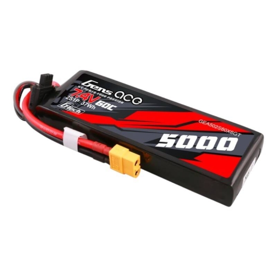 Akumulator Gens ace G-Tech 5000mAh 7.4V 60C 2S1P Lipo PC z konektorem XT60 Plug