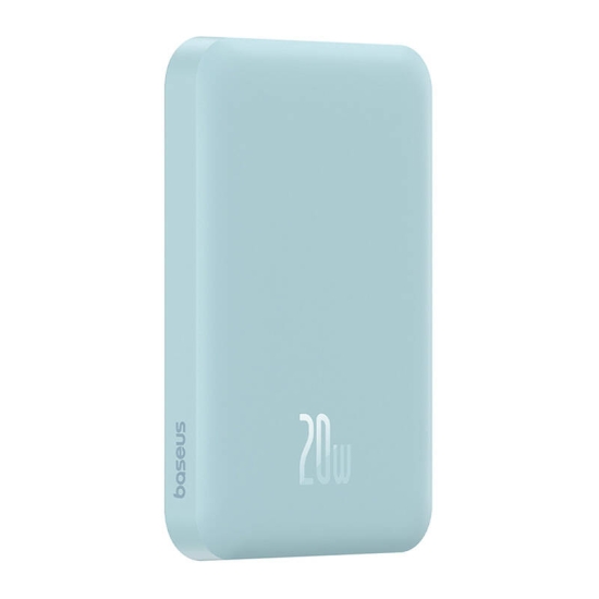 Magnetyczny mini powerbank Baseus 5000mAh, USB-C 20W (niebieski)