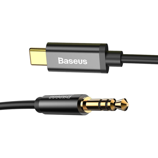 Kabel audio USB-C do mini jack 3,5mm Baseus Yiven 1.2m (czarny)