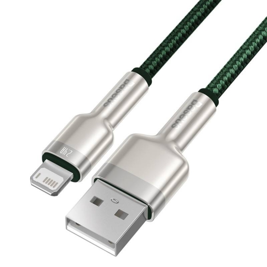 Kabel USB do Lightning Baseus Cafule, 2.4A, 2m (zielony)