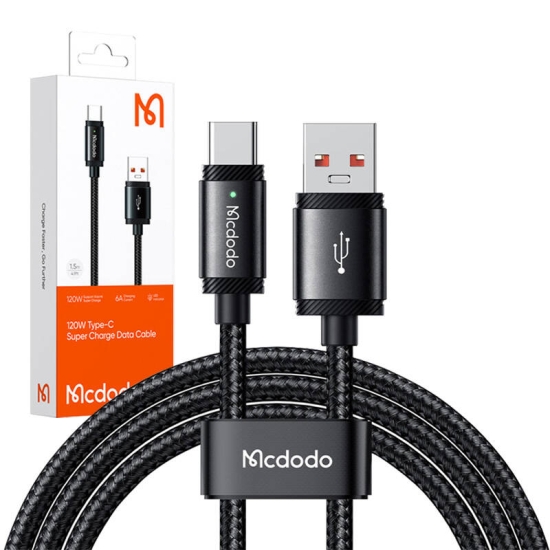 Kabel USB-A do USB-C Mcdodo CA-4730, 120W, 1,5m (czarny)