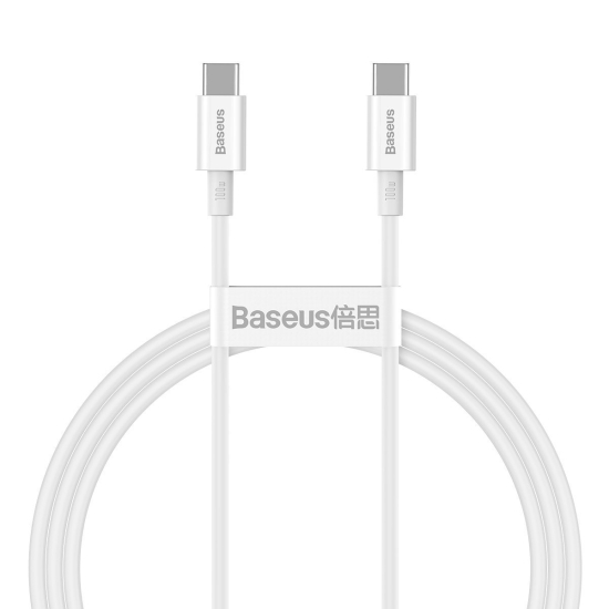 Kabel USB-C do USB-C Baseus Superior Series, 100W, 1m (biały)