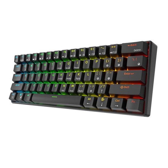 Klawiatura mechaniczna Royal Kludge RK61 RGB, red switch (czarna)