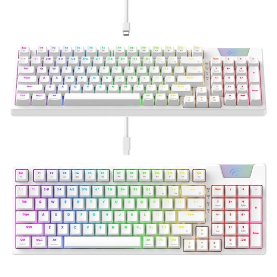 Klawiatura Gamingowa Havit KB885L RGB (biała)