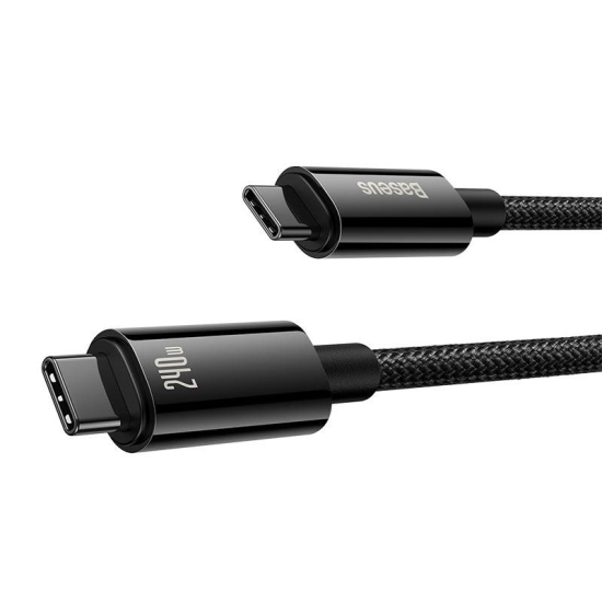 Kabel USB-C do USB-C Baseus Tungsten Gold 240W 1m (czarny)