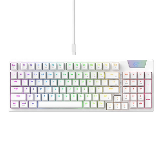 Klawiatura Gamingowa Havit KB885L RGB (biała)