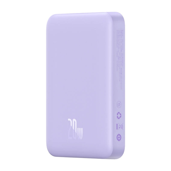 Powerbank magnetyczny Baseus Magnetic Mini 10000mAh, USB-C 20W MagSafe (fioletowy)