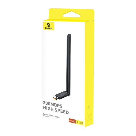 Adapter WiFi z anteną Baseus FastJoy 300Mbps (czarny)