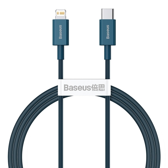 Kabel USB-C do Lightning Baseus Superior Series, 20W, PD, 1m (niebieski)