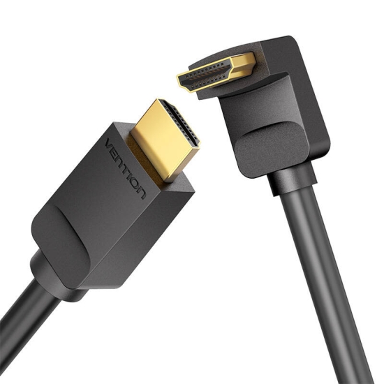 Kabel HDMI 2.0 Vention AARBG 1,5 m, kątowy 90°, 4K 60Hz (czarny)