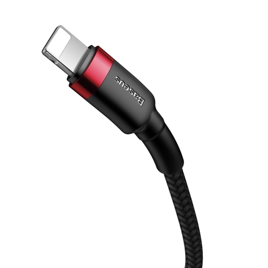 Kabel USB-C do Lightning PD Baseus Cafule, 18W, 1m (czarno-czerwony)