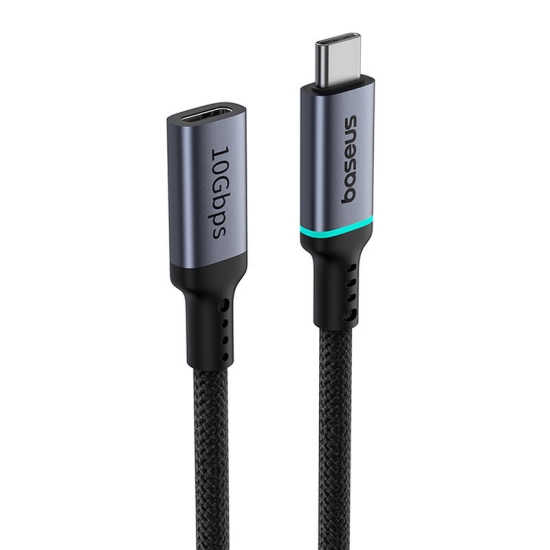 Przedłużenie kabla USB-C Baseus męski do żeński High Definition 10Gbps, 1m (czarny)