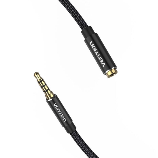 Kabel audio TRRS 3,5mm męski do 3,5mm żeński Vention BHCBJ 5m czarny