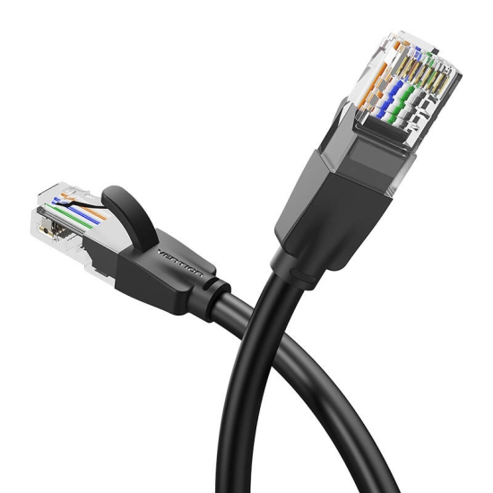 Kabel sieciowy UTP kat.6 Vention IBEBD RJ45 Ethernet 1000Mbps 0,5m czarny