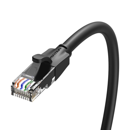 Kabel sieciowy UTP kat.6 Vention IBEBD RJ45 Ethernet 1000Mbps 0,5m czarny