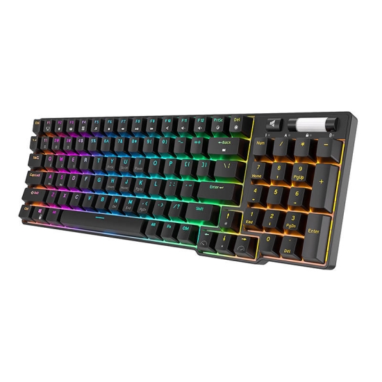 Bezprzewodowa klawiatura mechaniczna Royal Kludge RK96 RGB, Brown switch (czarna)