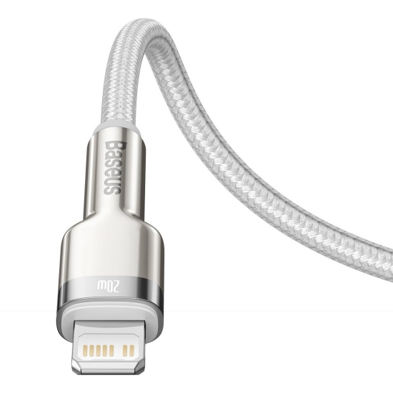 Kabel USB-C do Lightning Baseus Cafule, PD, 20W, 2m (biały)