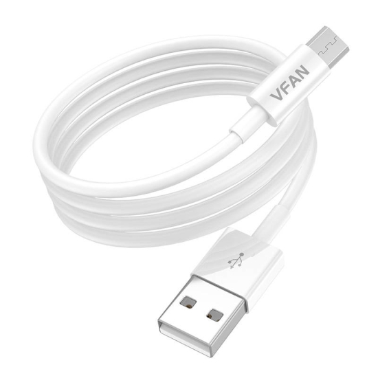 Kabel USB do Micro USB VFAN X03, 3A, 1m (biały)