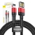 Kabel Lightning USB (dwustronny) Baseus Cafule 2,4A 1m (czarno-czerwony)