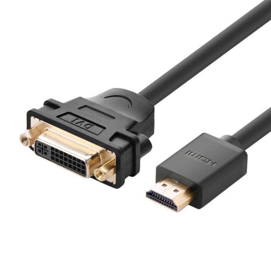 Adapter UGREEN  20136 HDMI męski do DVI żeński 22cm (czarny)