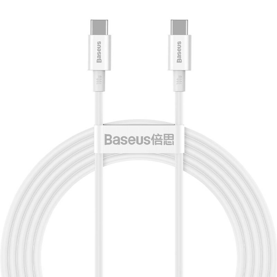 Kabel USB-C do USB-C Baseus Superior Series, 100W, 2m (biały)