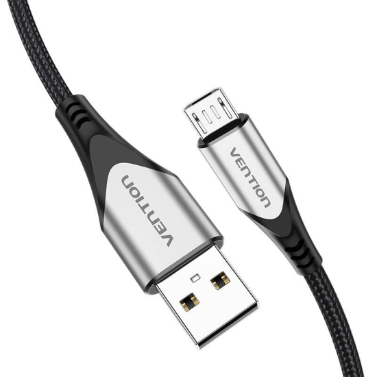 Kabel USB 2.0 A do Micro USB Vention COAHC 3A 0,25m szary