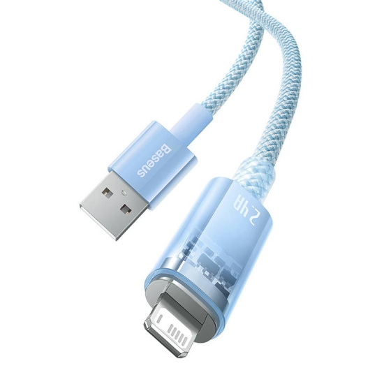 Kabel szybko ładujący Baseus USB-A do Lightning  Explorer Series 2m, 2.4A (niebieski)