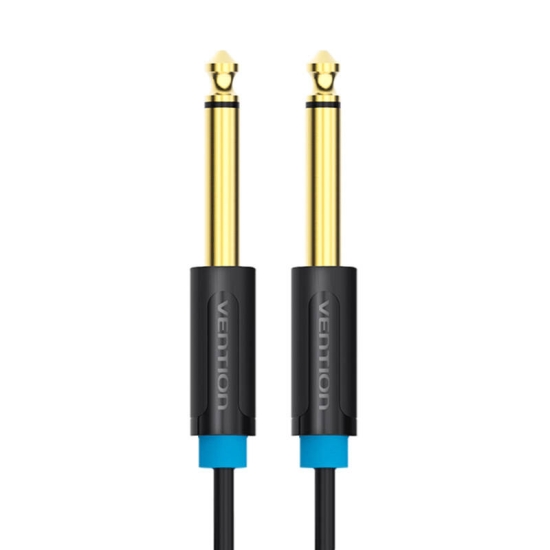 Kabel audio TS 6,35mm Vention BAABF 1m, czarny